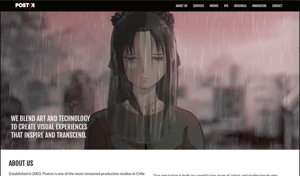 Imagen de sitio web Poston Digital arts